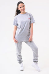 BUNDLE PACK - MAYA GIRLS TRACKSUIT & T-SHIRT SET - GREY MARL