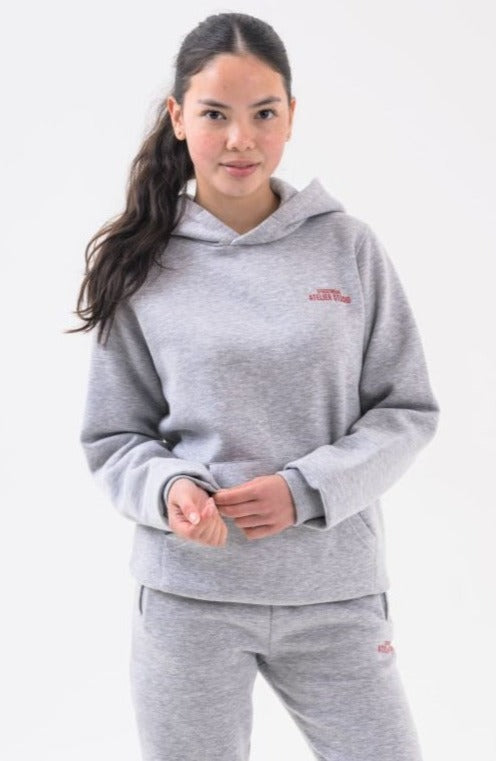 MAYA GIRLS HOODIE - GREY MARL