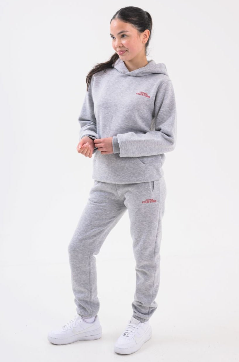 MAYA GIRLS HOODIE - GREY MARL