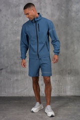 OLYMPUS WINDBREAKER JACKET & SHORT SET- BLUE