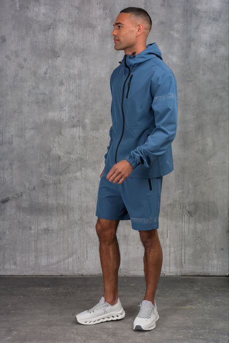 OLYMPUS WINDBREAKER JACKET & SHORT SET- BLUE