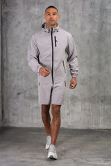 OLYMPUS WINDBREAKER JACKET & SHORT SET- ICE GREY