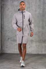 OLYMPUS WINDBREAKER JACKET & SHORT SET- ICE GREY