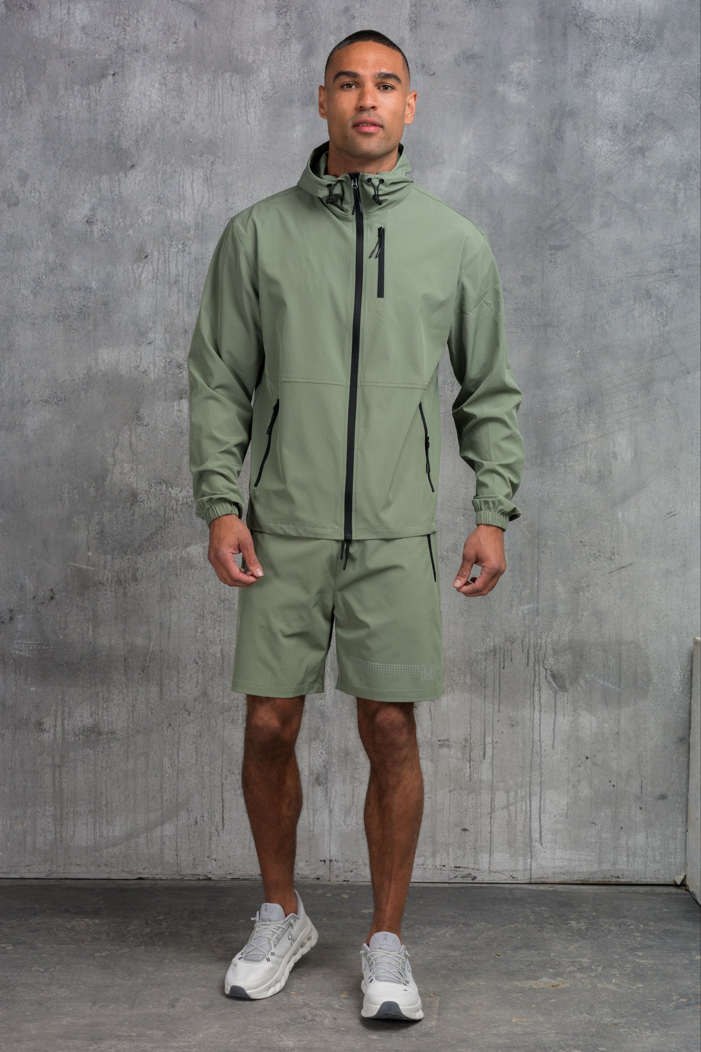 OLYMPUS WINDBREAKER JACKET & SHORT SET- SAGE