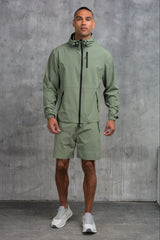 OLYMPUS WINDBREAKER JACKET & SHORT SET- SAGE