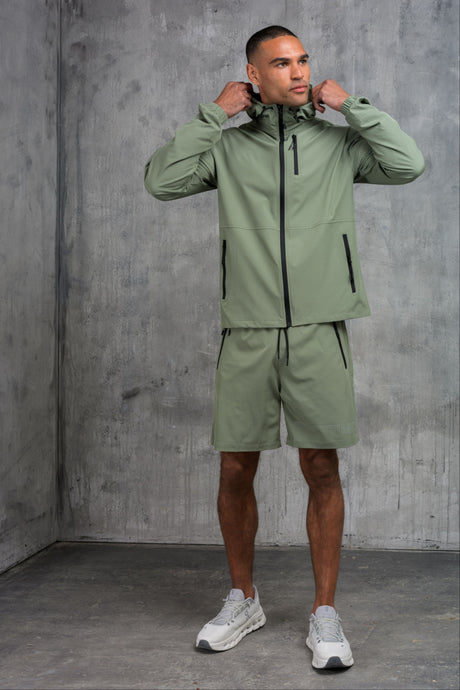 OLYMPUS WINDBREAKER JACKET & SHORT SET- SAGE
