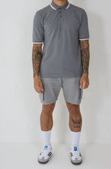 OREGA POLO SHIRT - LAVA GREY