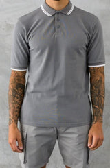 OREGA POLO SHIRT - LAVA GREY