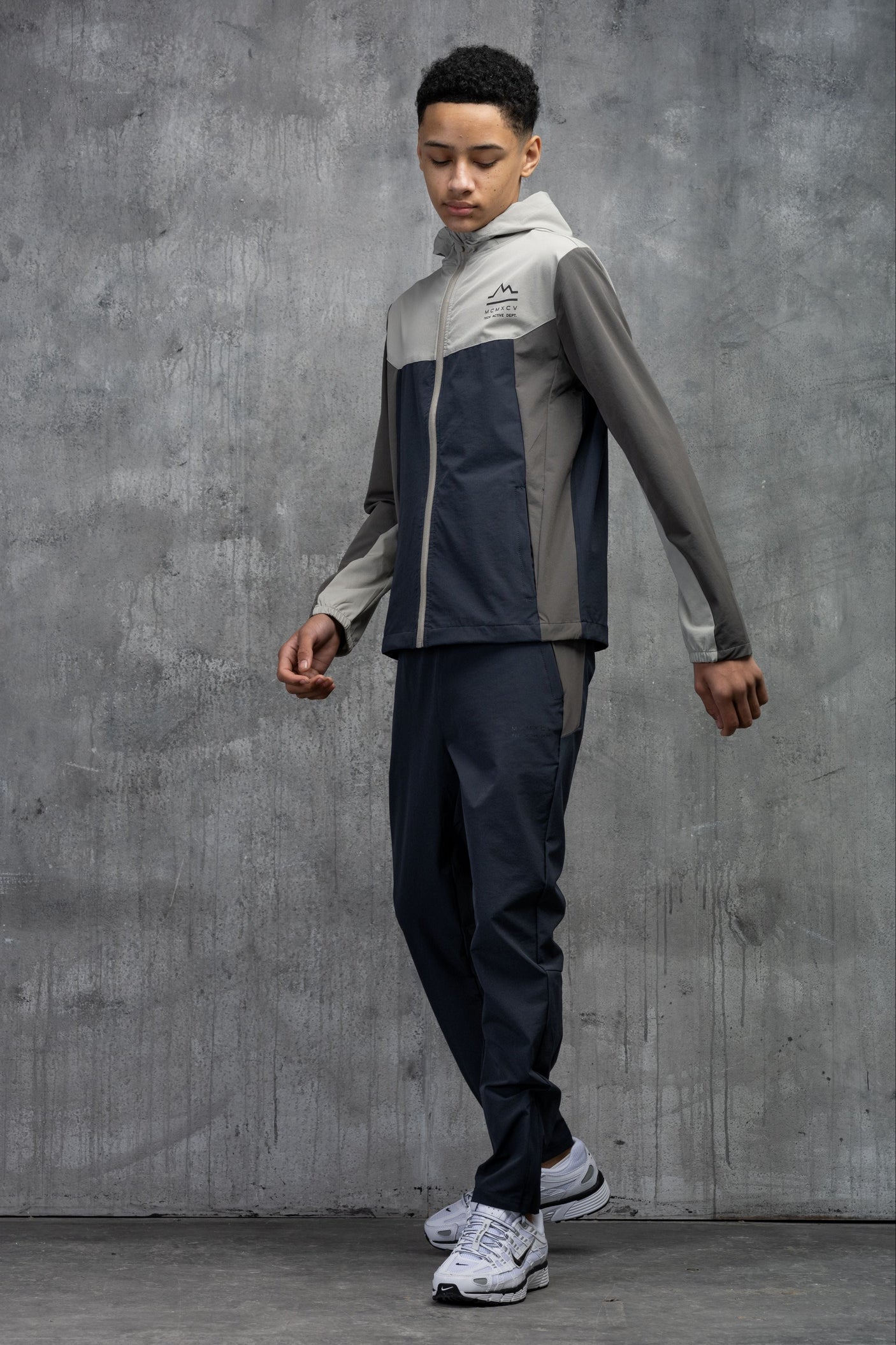 PULSE JUNIOR TECH TRACKSUIT- STONE/OMBRE/CHARCOAL