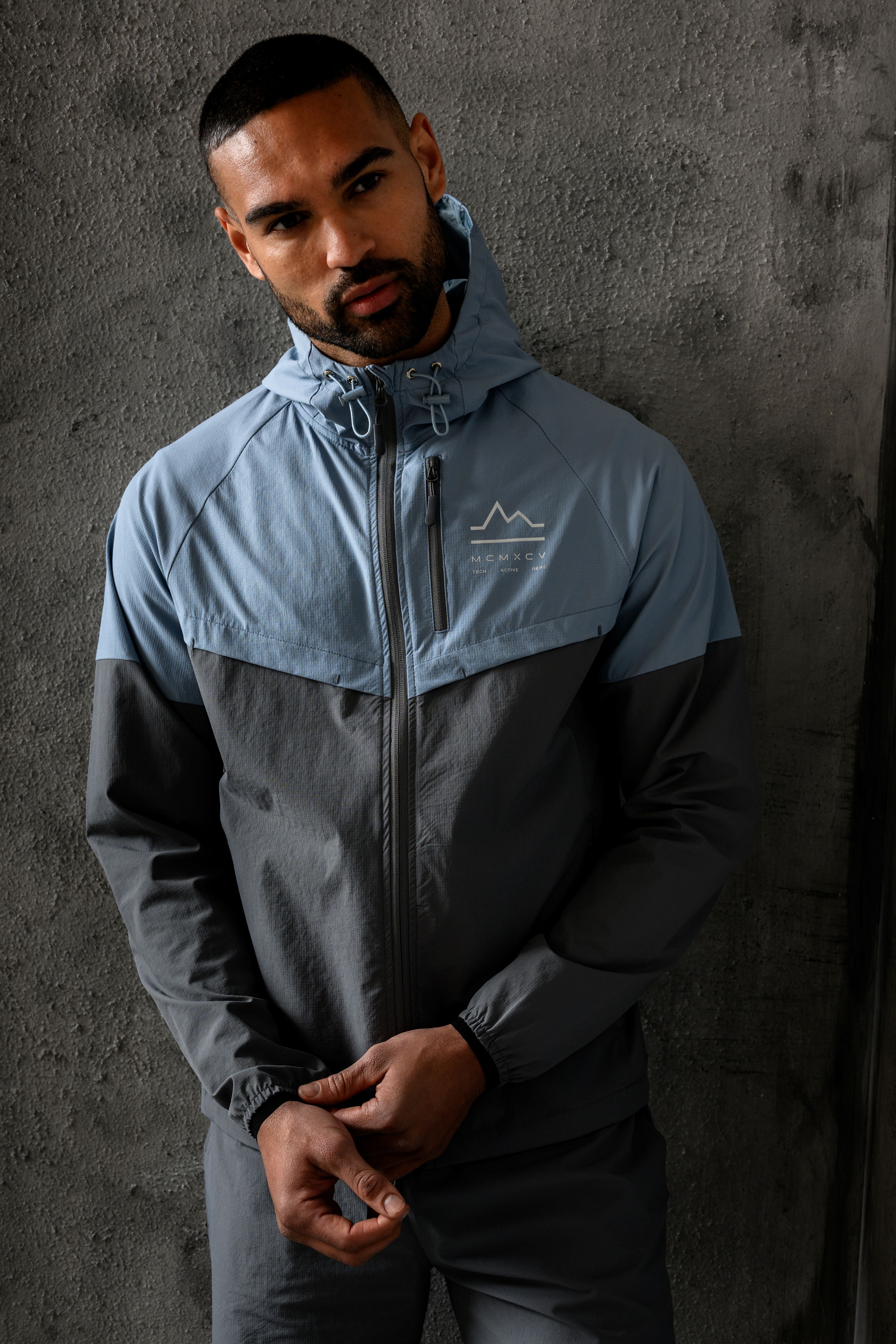RAPELL WINDBREAKER JACKET - SKY/GREY – Beck and Hersey