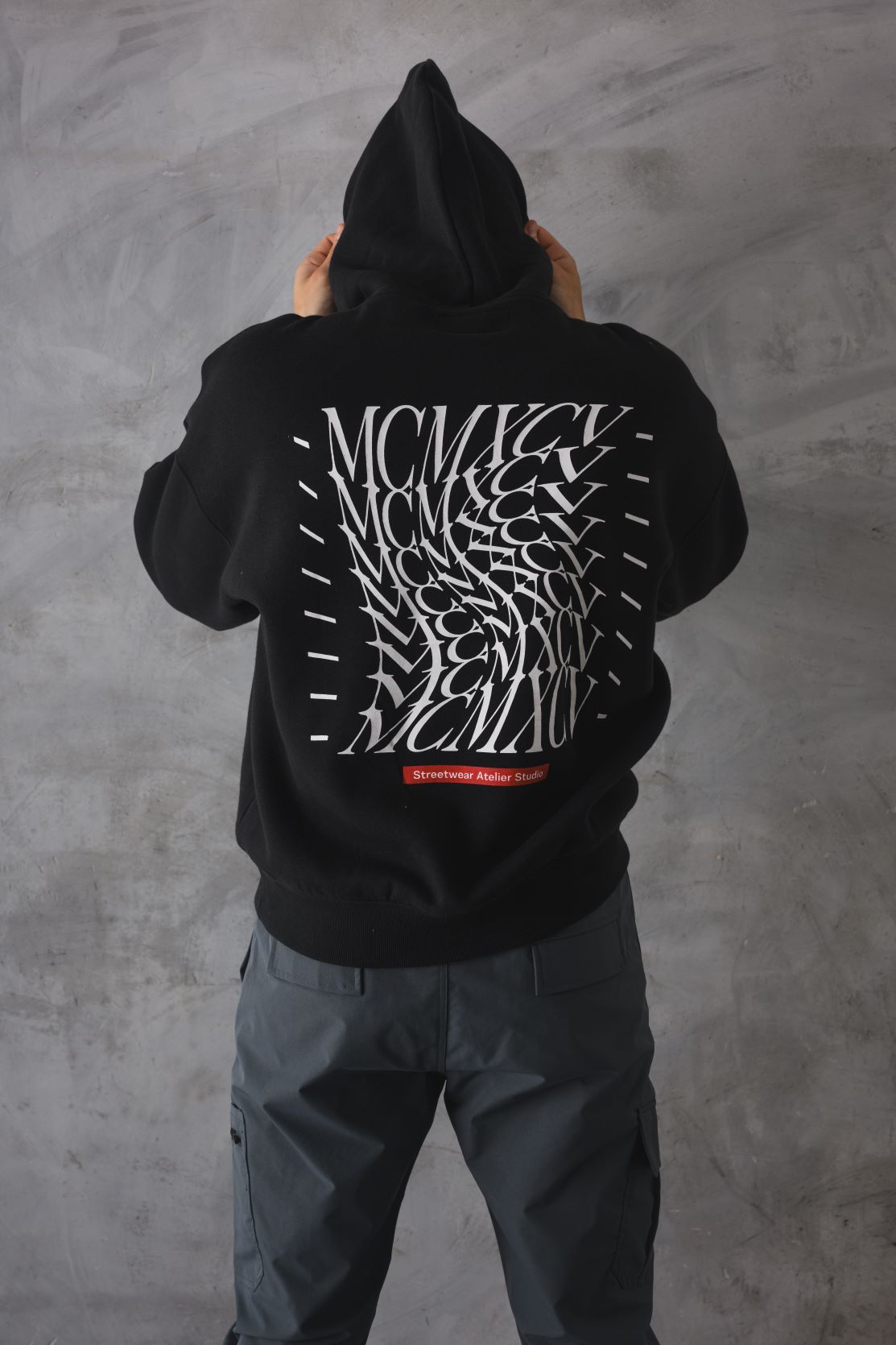 SICILY OVERSIZED HOODIE - BLACK