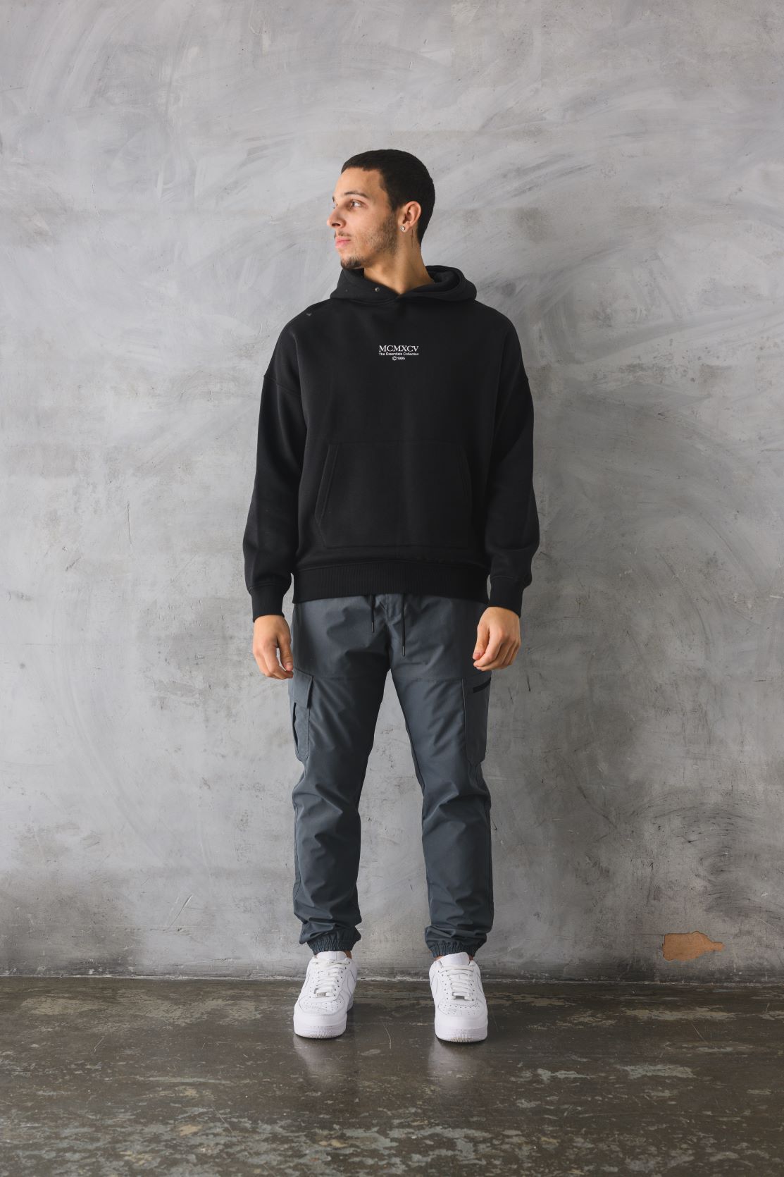 SICILY OVERSIZED HOODIE - BLACK