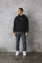 SICILY OVERSIZED HOODIE - BLACK