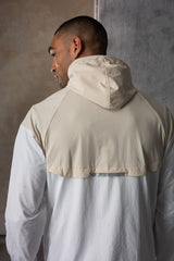 SOLAR WINDBREAKER JACKET & SHORT SET- STONE/OFF WHITE