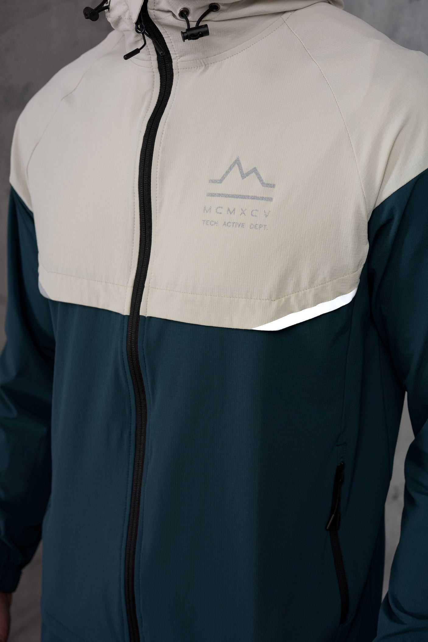 SOLAR WINDBREAKER JACKET & SHORT SET- ASH/TEAL