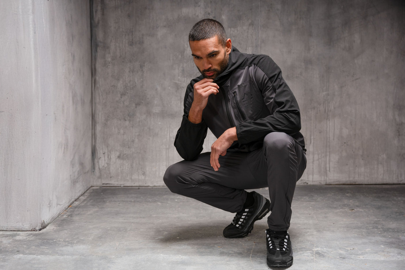 STEALTH TECH JACKET & PANT - DK CHARCOAL/BLACK