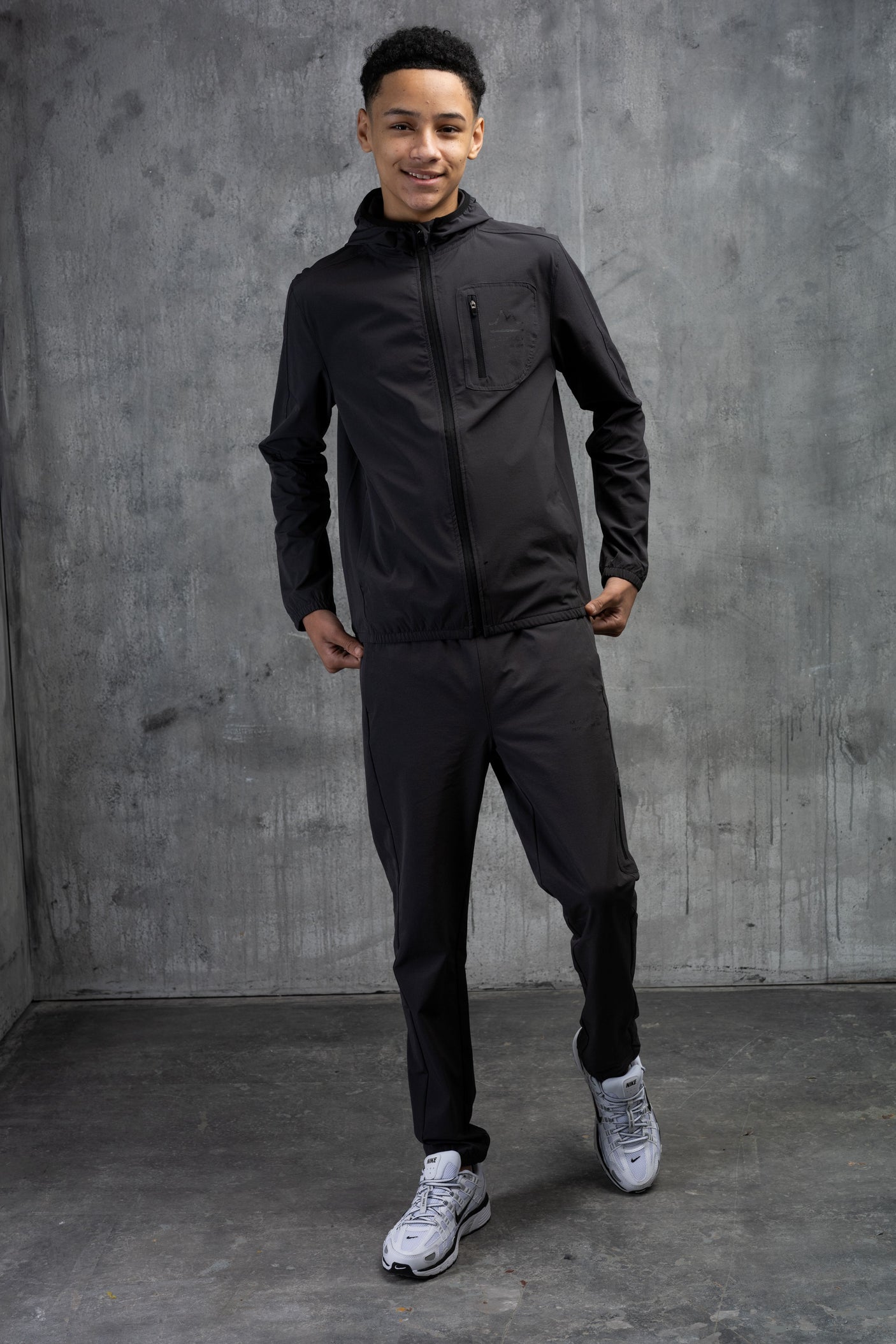STEALTH JUNIOR TECH TRACKSUIT- CHARCOAL
