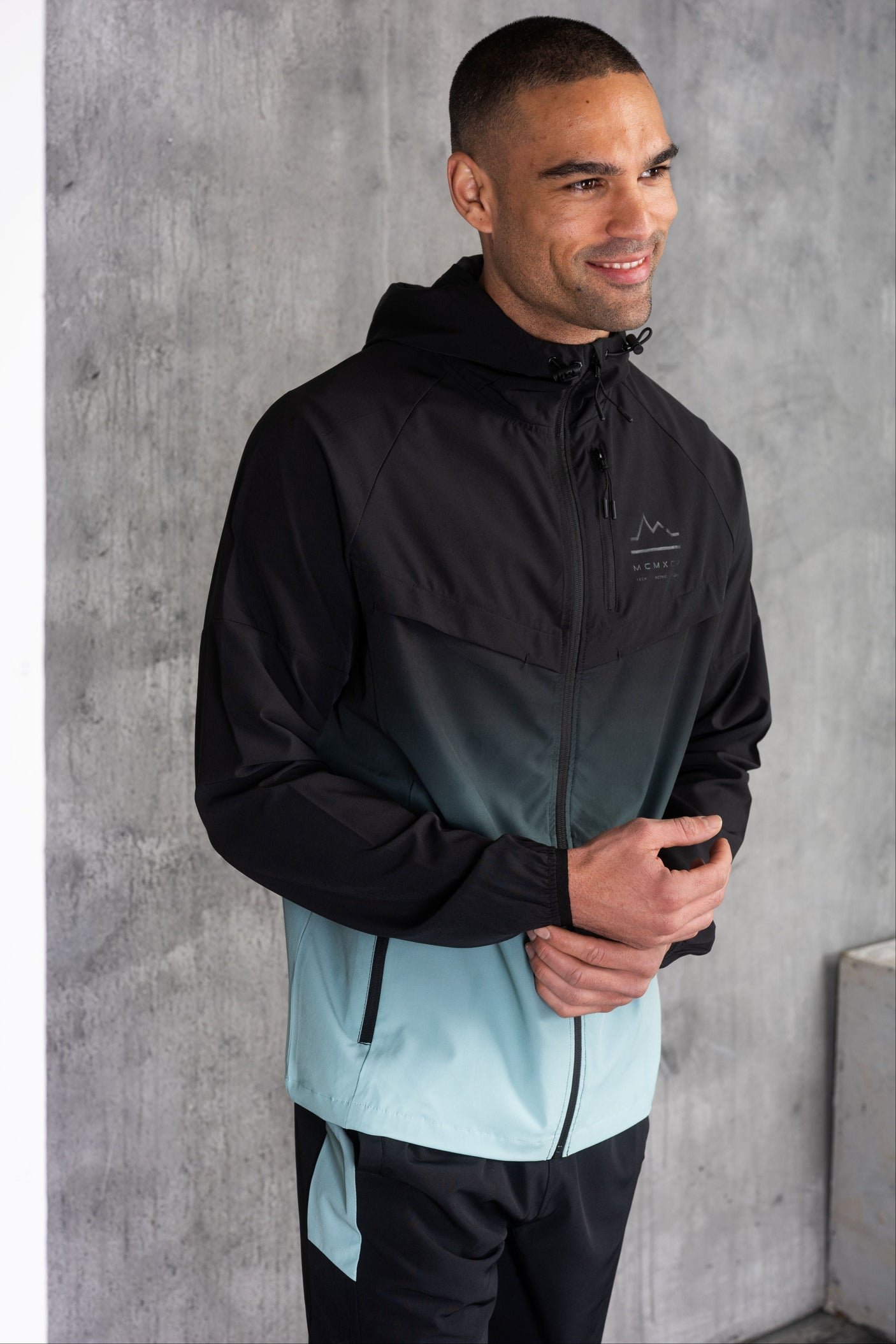 SURGE WINDBREAKER JACKET & SHORT - MINT/BLACK
