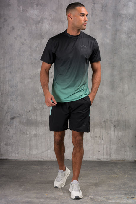 SURGE WINDBREAKER JACKET TEE & SHORT - MINT/BLACK