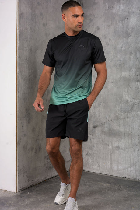SURGE WINDBREAKER JACKET TEE & SHORT - MINT/BLACK