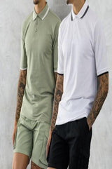 OREGA 2 PACK POLO - WHITE / SAGE