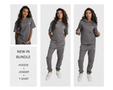 Bundle Pack - Beck & Hersey GLACIER Girls Tracksuit & T-Shirt Set - Slate