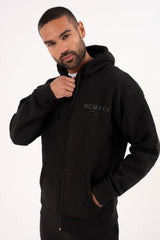 ZEUS OPEN HEM FULL ZIP TRACKSUIT - BLACK