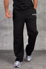 ZEUS OPEN HEM JOGGERS - BLACK