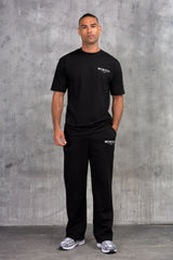 ZEUS TEE & OPEN JOGGER SET - BLACK