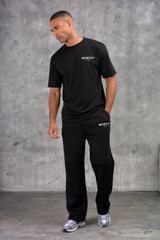 ZEUS TEE & OPEN JOGGER SET - BLACK