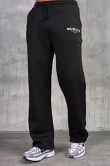 ZEUS OPEN HEM JOGGERS - BLACK