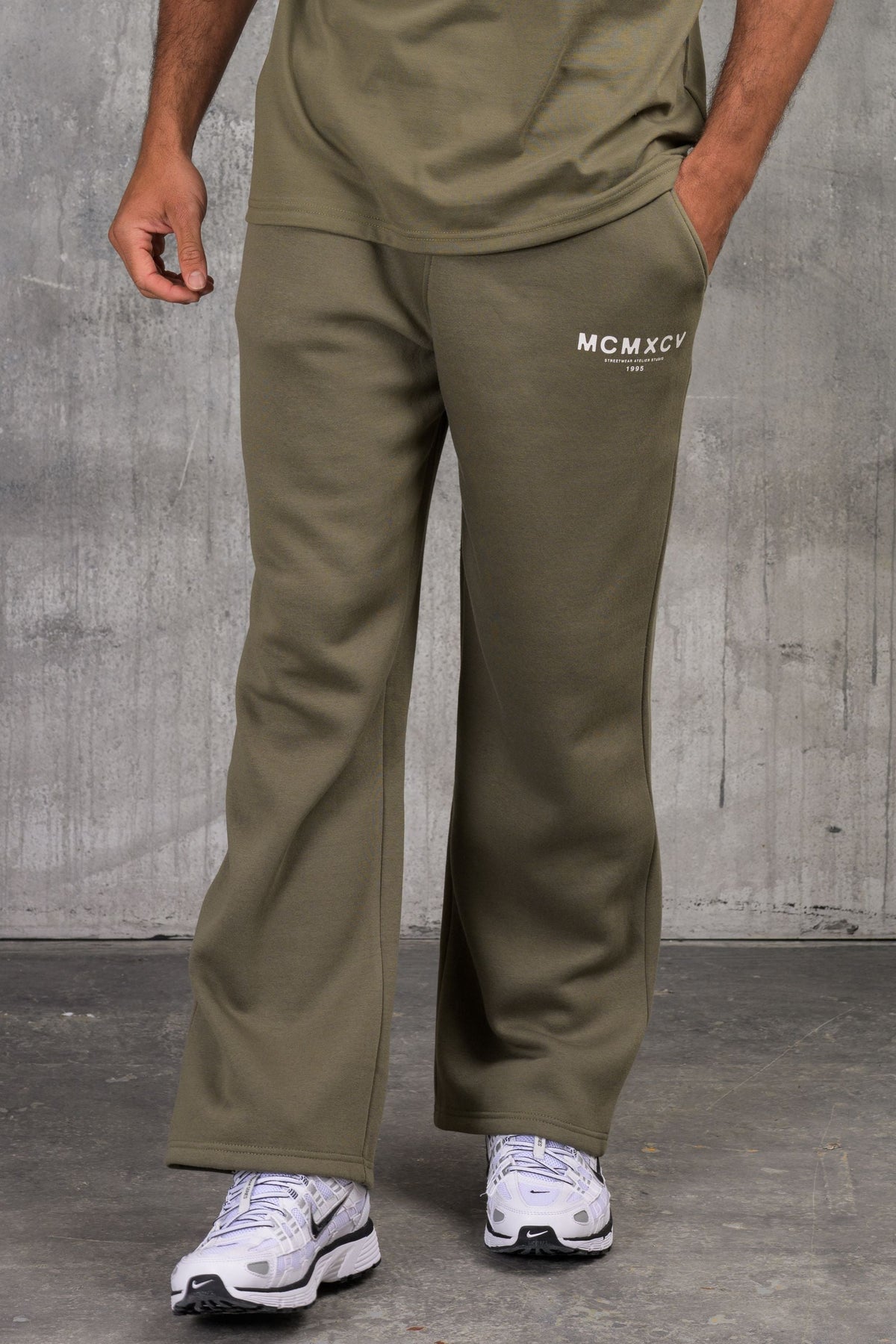 ZEUS OPEN HEM JOGGERS - KHAKI