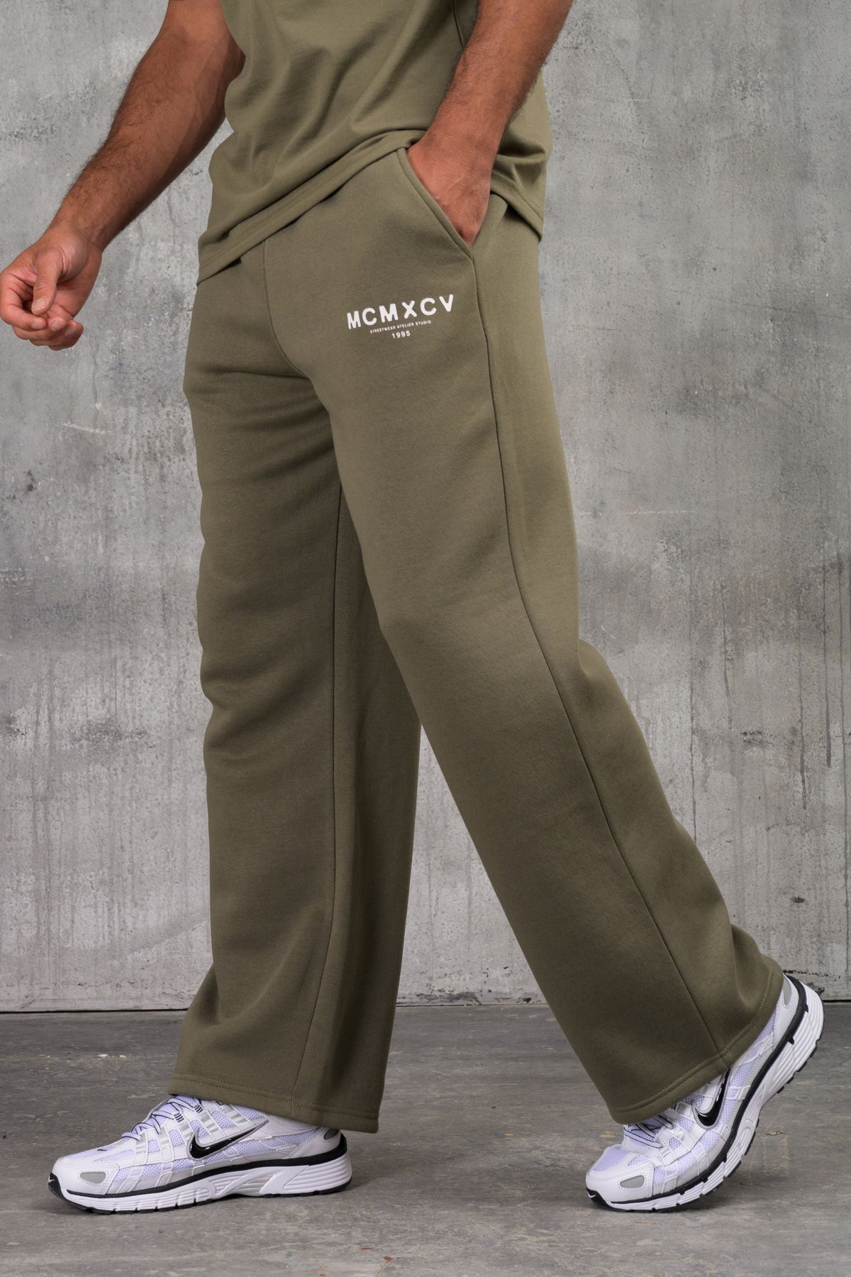 ZEUS OPEN HEM JOGGERS - KHAKI