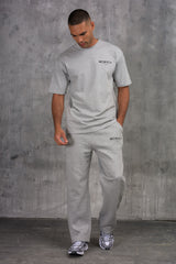 ZEUS TEE & OPEN JOGGER SET - GREY MARL