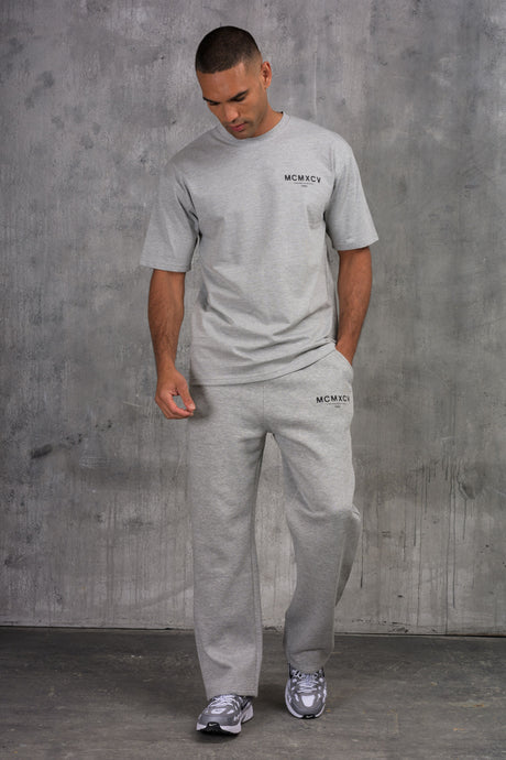 ZEUS TEE & OPEN JOGGER SET - GREY MARL