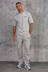 ZEUS TEE & OPEN JOGGER SET - GREY MARL
