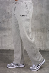 ZEUS OPEN HEM JOGGERS - GREY MARL