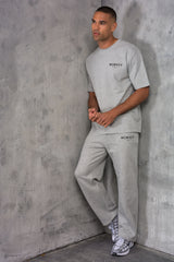 ZEUS TEE & OPEN JOGGER SET - GREY MARL