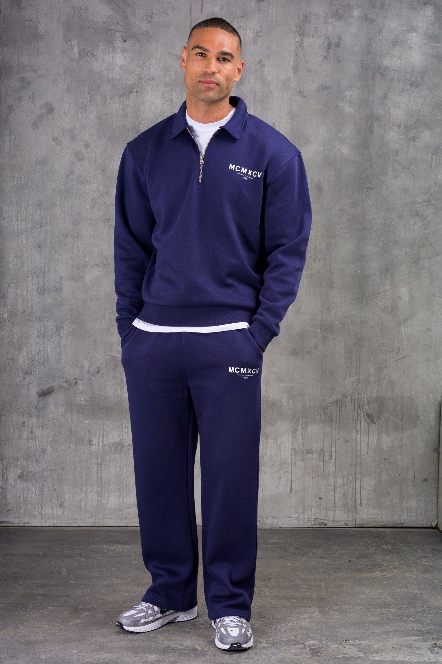 ZEUS 1/4 ZIP TRACKSUIT - BLUE