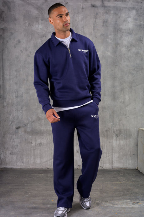 ZEUS 1/4 ZIP TRACKSUIT - BLUE
