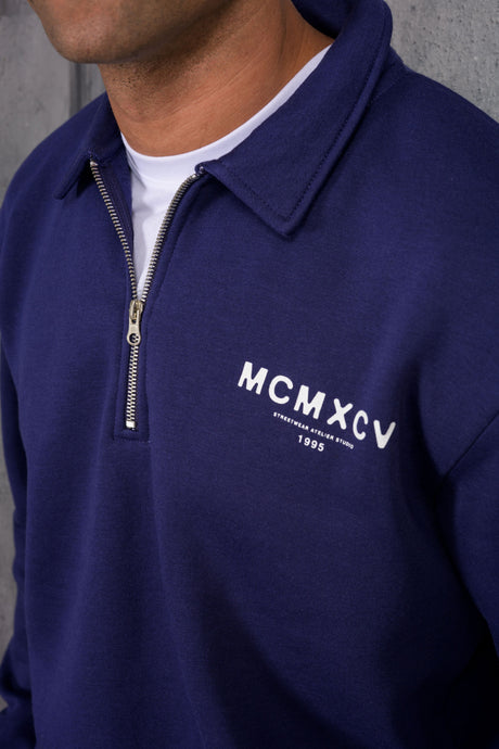 ZEUS 1/4 ZIP TRACKSUIT - BLUE