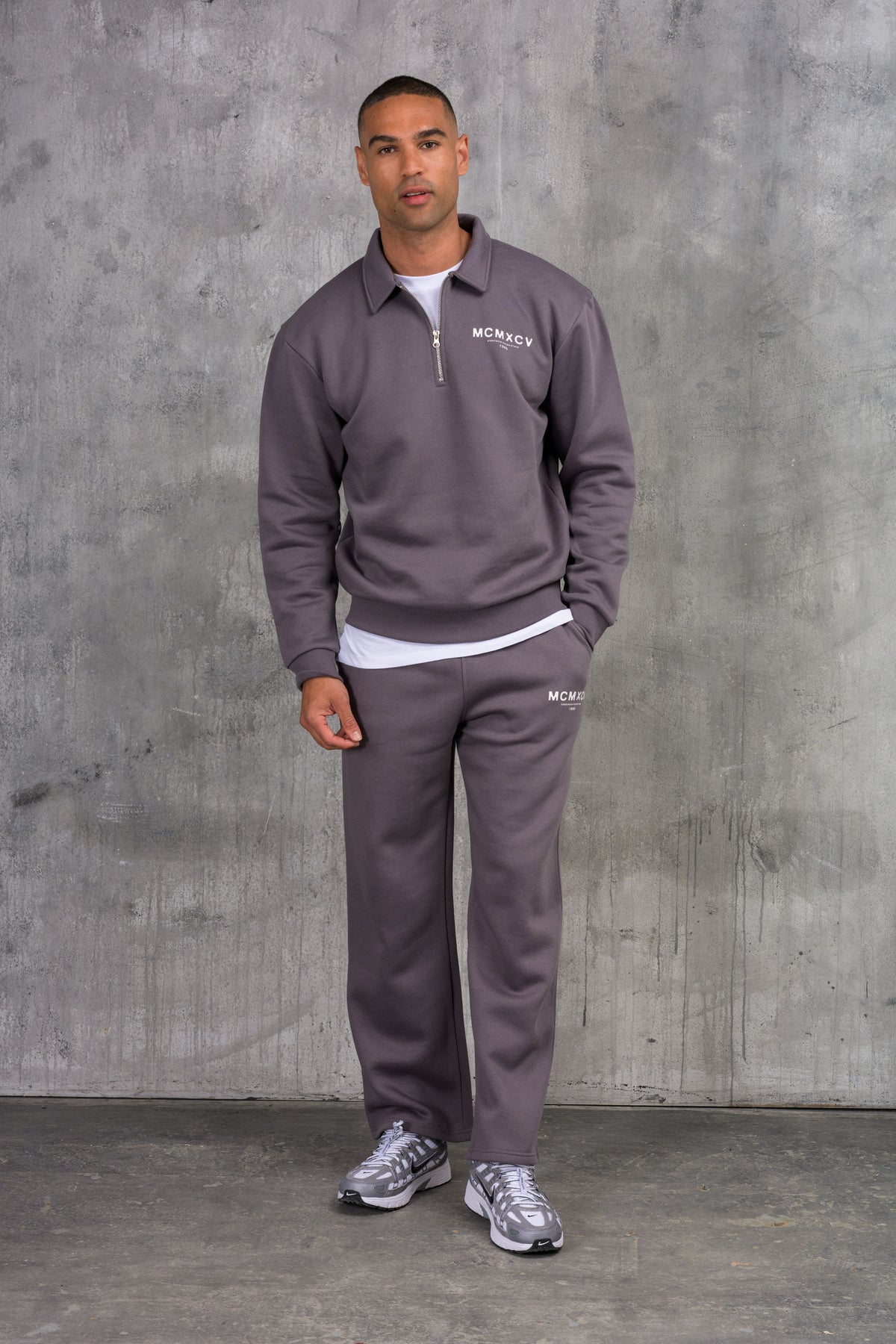 ZEUS 1/4 ZIP TRACKSUIT - CHARCOAL