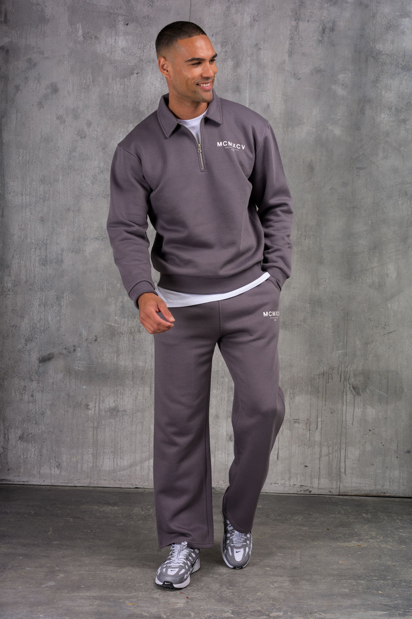 ZEUS 1/4 ZIP TRACKSUIT - CHARCOAL