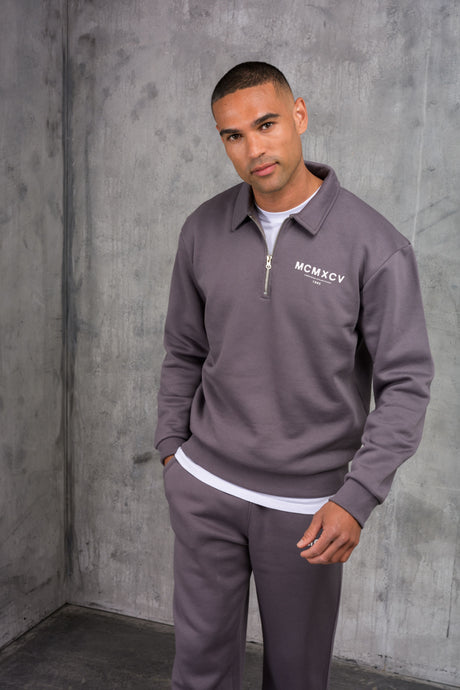ZEUS 1/4 ZIP TRACKSUIT - CHARCOAL