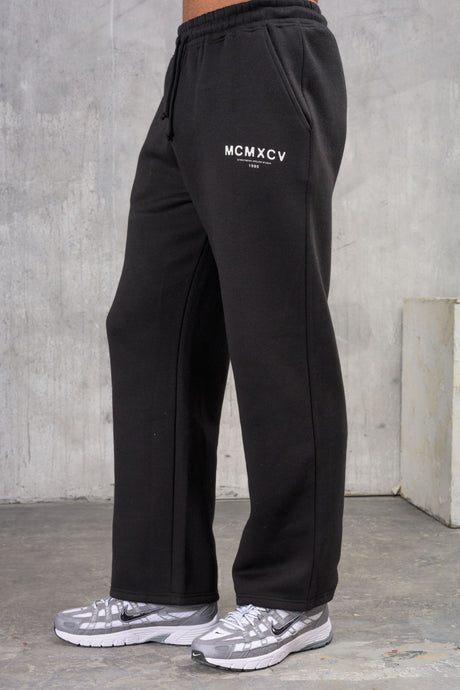 ZEUS VARSITY JACKET & OPEN JOGGER - BLACK