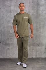 ZEUS TEE & OPEN JOGGER SET - KHAKI